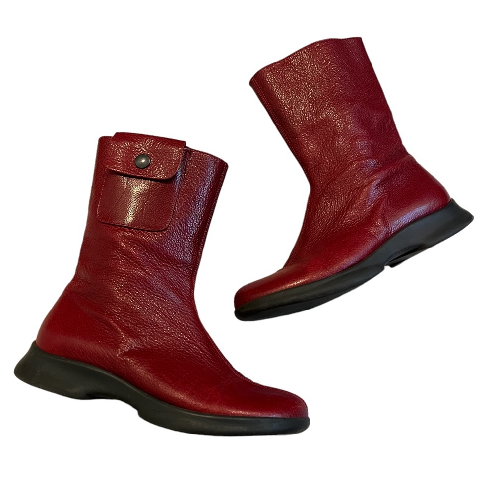 J. Crew Leather Mid Calf Pocket Boot, Sz 6